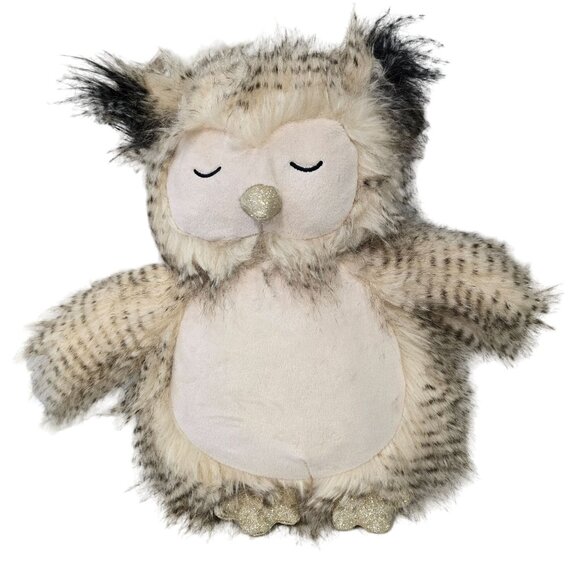Little Toasties Plush Owl Hug Me Heating Pad Soft Fluffy weighted heated owl - Picture 10 of 11